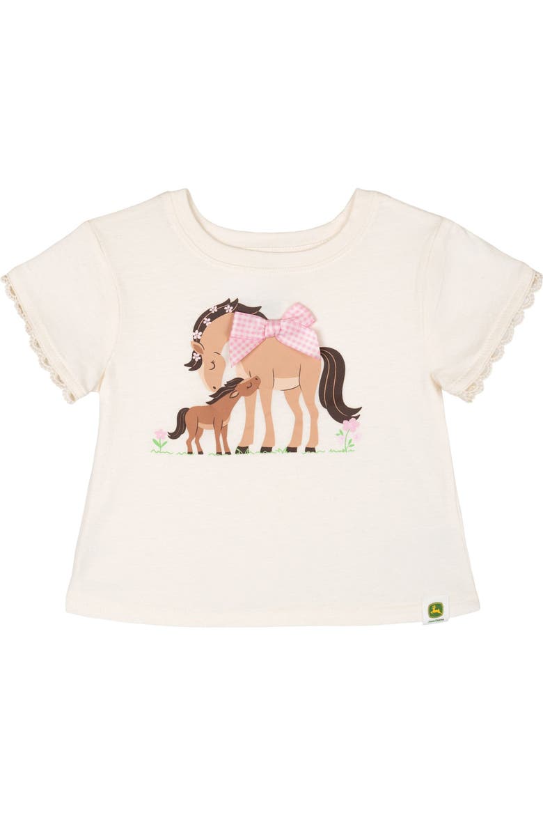 T-Shirt and Wrap Bottoms Set, Alternate, color, Pink Gingham