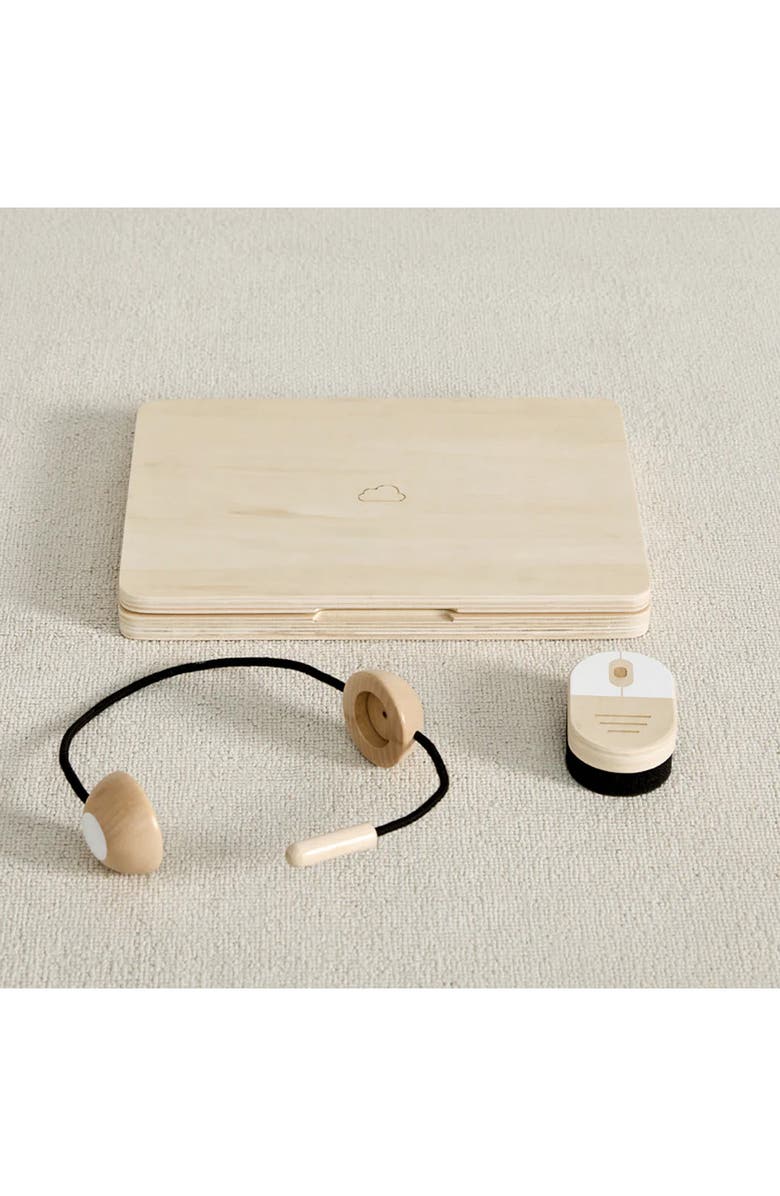 Wonder & Wise Unplugged Laptop Playset, Alternate, color, Natural Wood