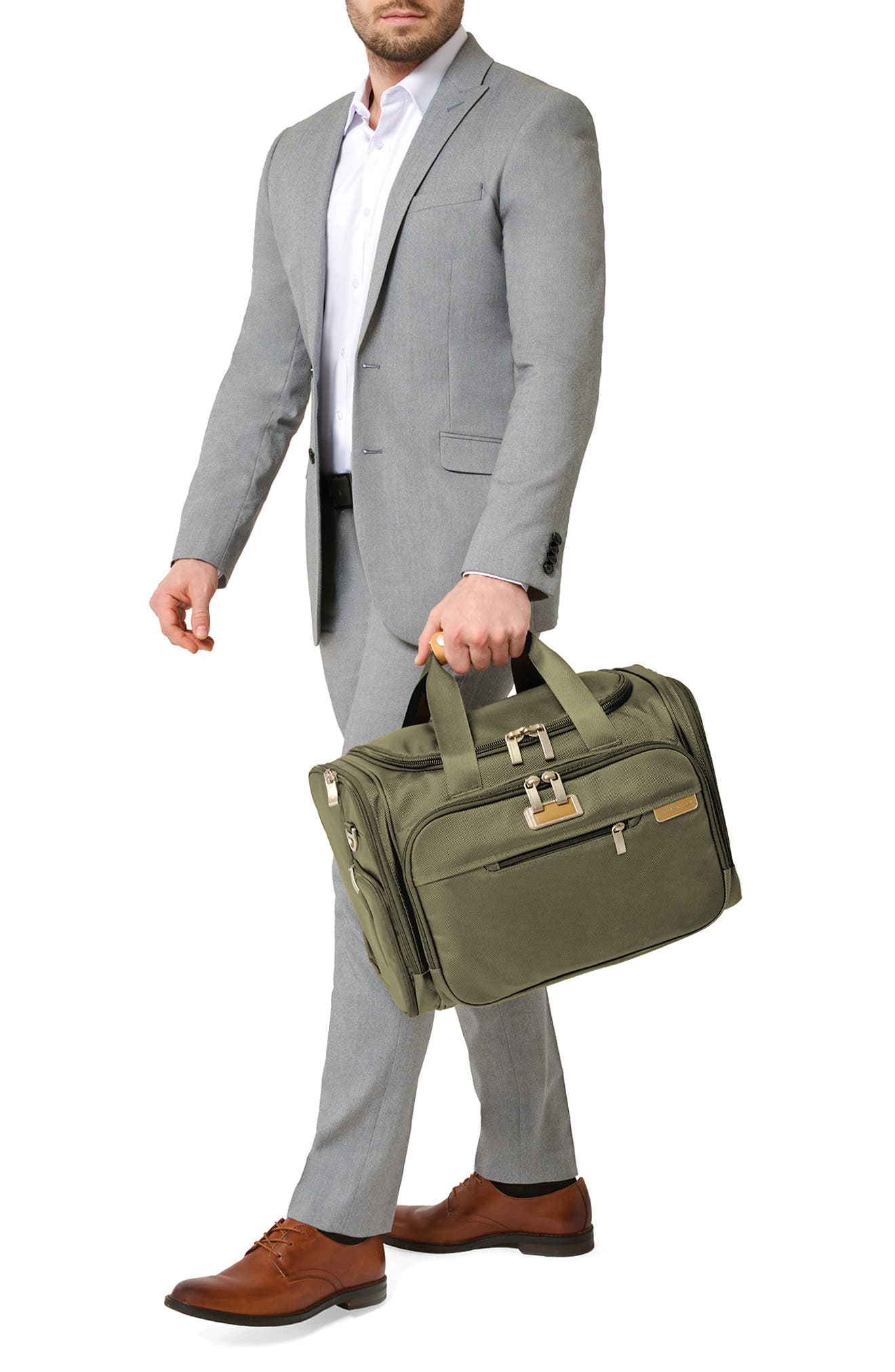 Briggs & Riley Baseline Underseat Duffle Bag, Alternate, color, Olive
