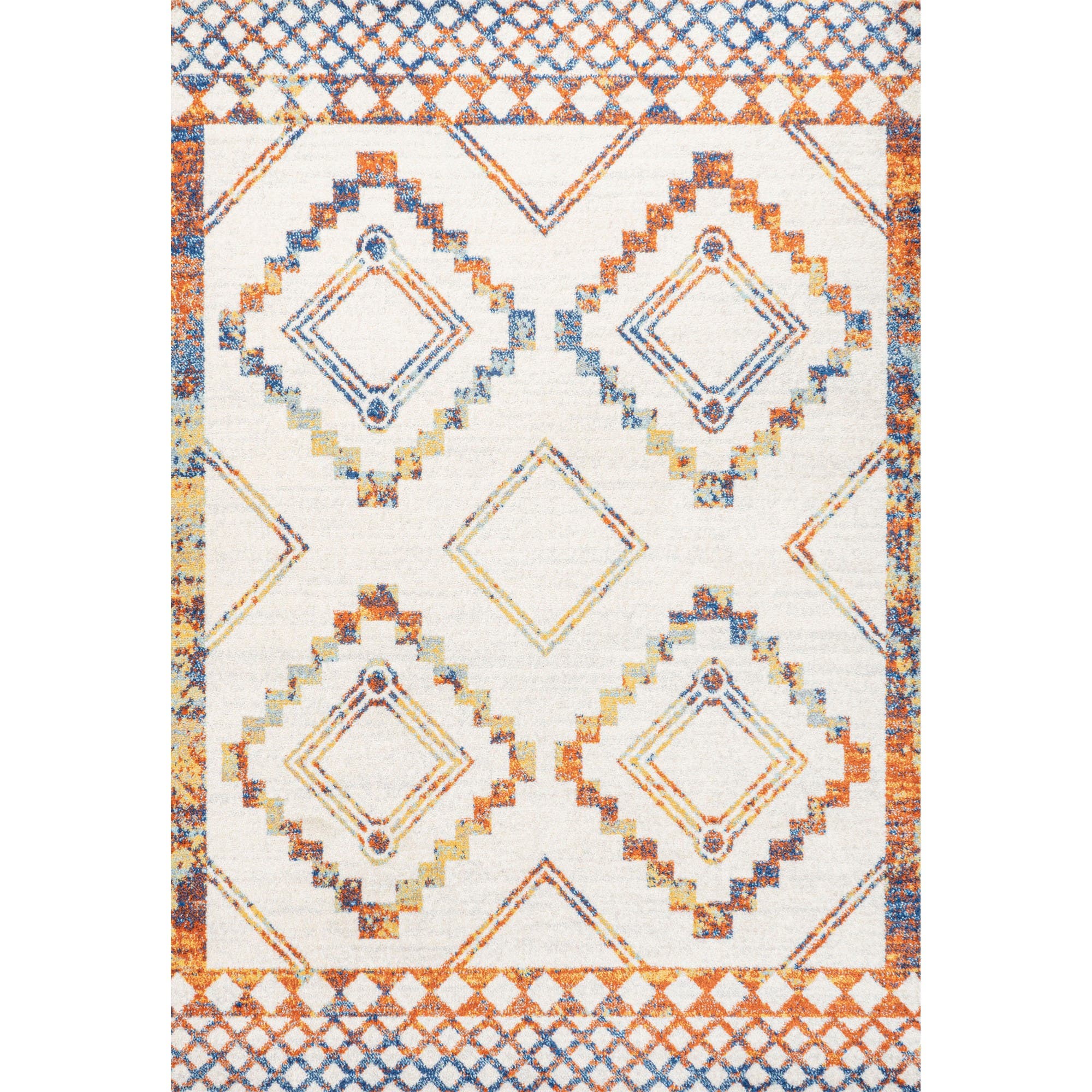 Ivory/Blue/Orange