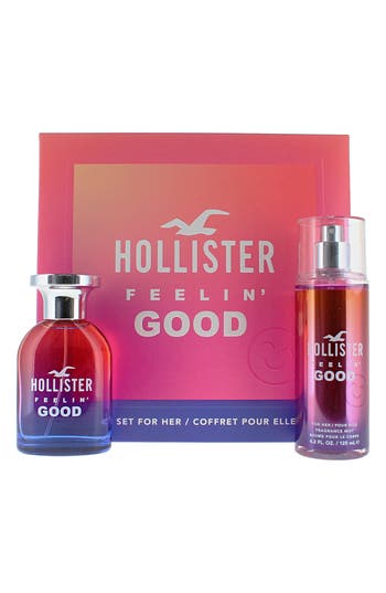 Hollister Feelin' Good For Her 2-piece Fragrance Gift Set $59.95 Value In Transparent