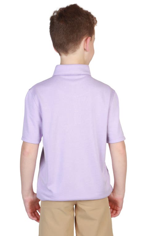 Tailorbyrd Kids' Solid Knit Polo In Purple