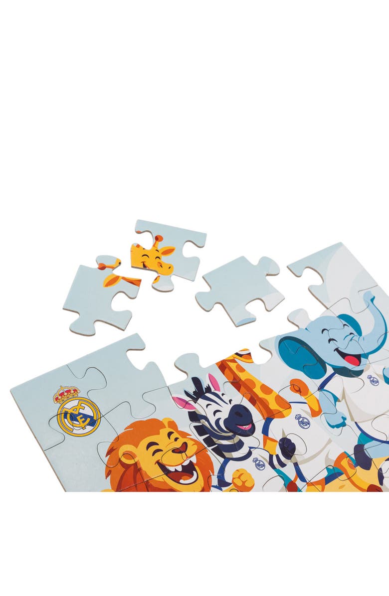 Miniland Real Madrid Soccer 24 Piece Children's Jigsaw Puzzle, Alternate, color, Blue Multi