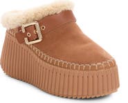 Chloé Nama Genuine Shearling Lined Wedge Mule