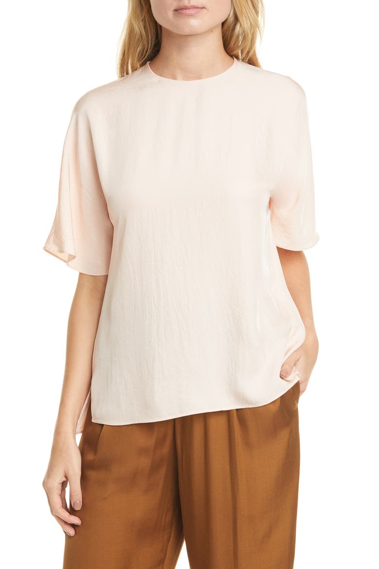 Crinkle Top, Main, color, PINK SAND