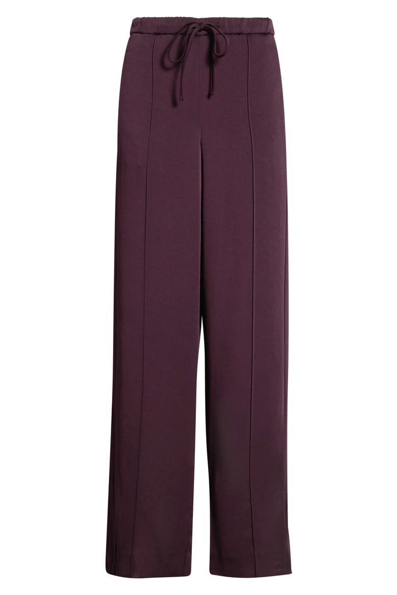 Pintuck Drawstring Pants, Alternate, color, BLACKBERRY