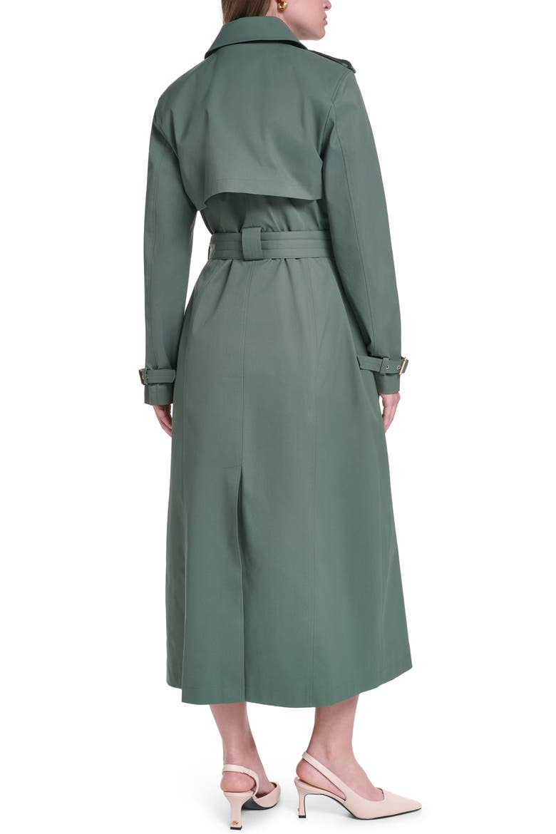 Belted Trench Coat, Alternate, color, DARK SAGE