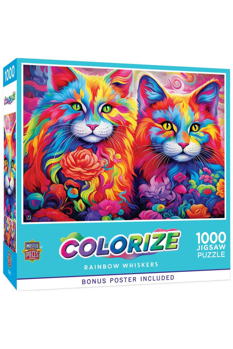 Rainbow Whiskers 1000 Piece Puzzle, Main, color, Multicolor