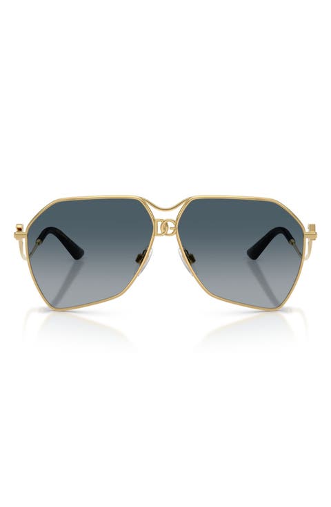 62mm Gradient Pilot Sunglasses