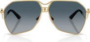 Dolce&Gabbana 62mm Gradient Pilot Sunglasses