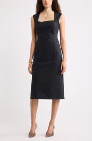 Chelsea28 Square Neck Midi Dress