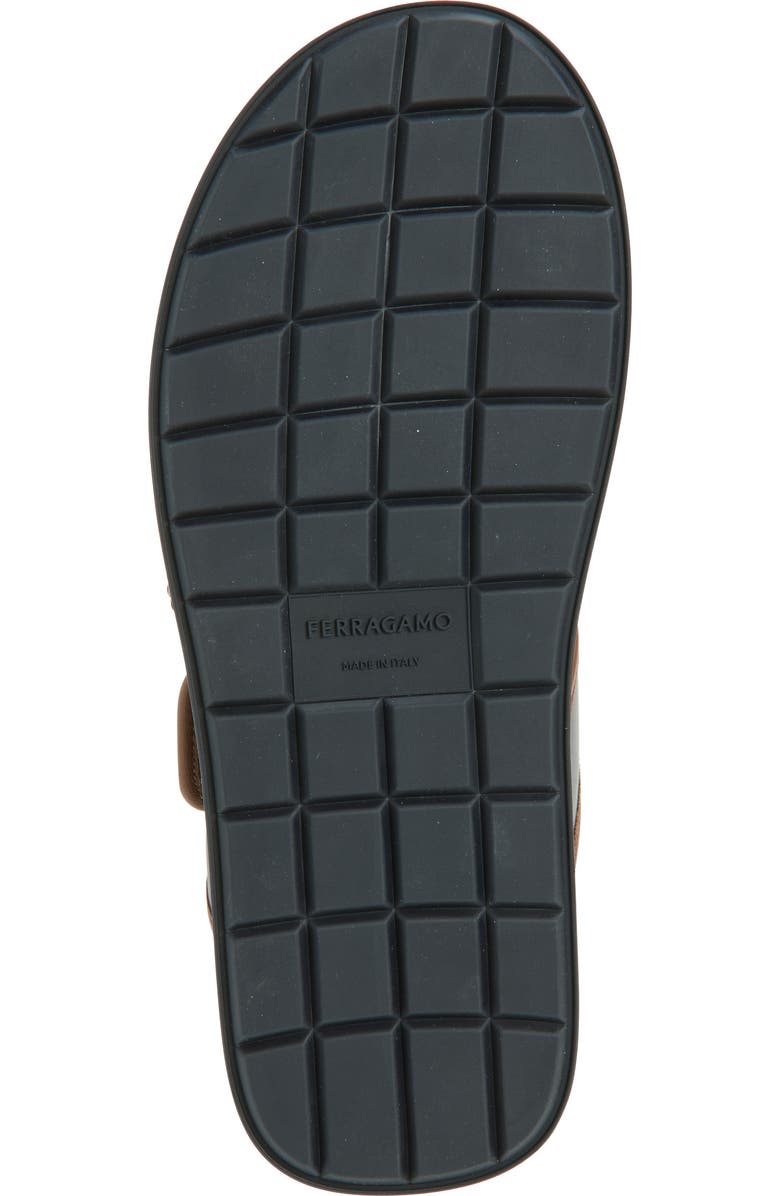 FERRAGAMO Bora Bora Slide Sandal, Alternate, color, Navy Midbrown