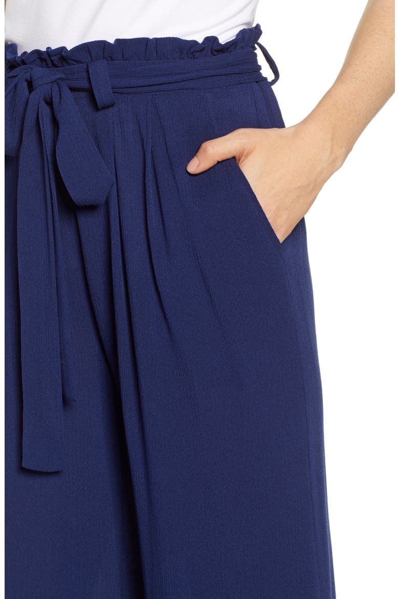 Gibson x Hi Sugarplum! Sedona Wide Leg Ankle Pants (Nordstrom Exclusive), Alternate, color, CHAMBRAY SOLID