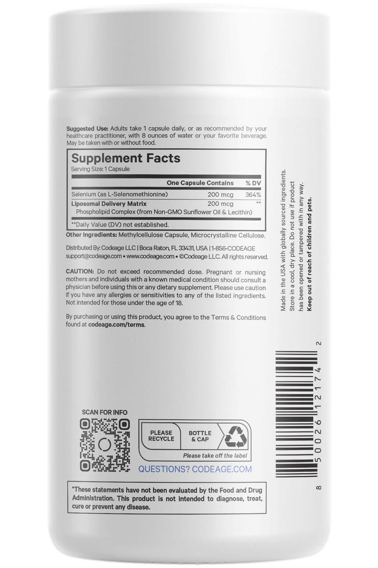 Liposomal Selenium Trace Mineral  Supplement, Alternate, color, White