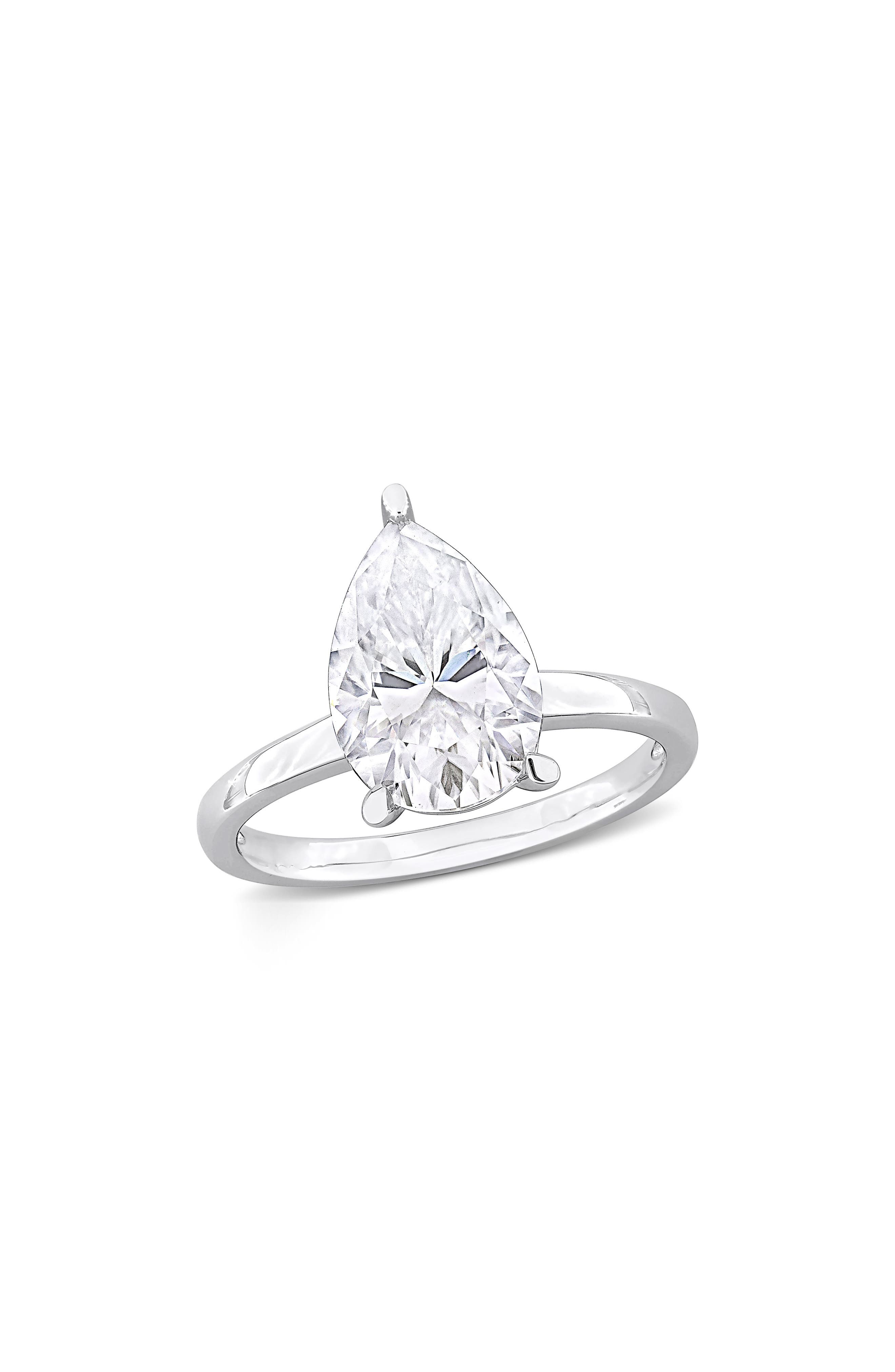 DELMAR Pear Cut Moissanite Ring