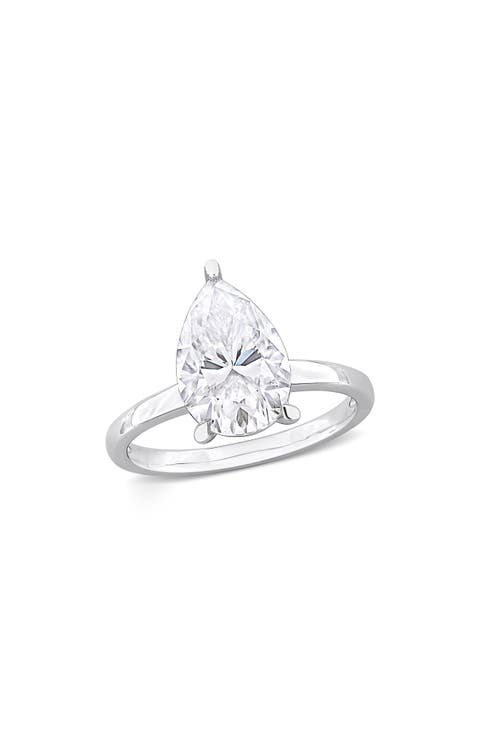 Pear Cut Moissanite Ring