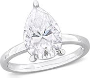DELMAR Pear Cut Moissanite Ring