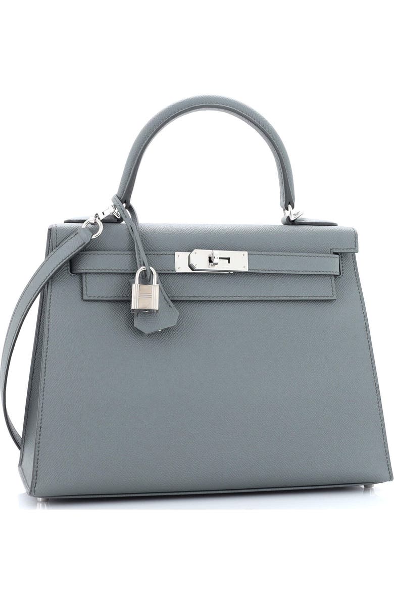 Pre-Owned Hermes Kelly Handbag Green Epsom with Palladium Hardware 28, Alternate, color, Vert Amande