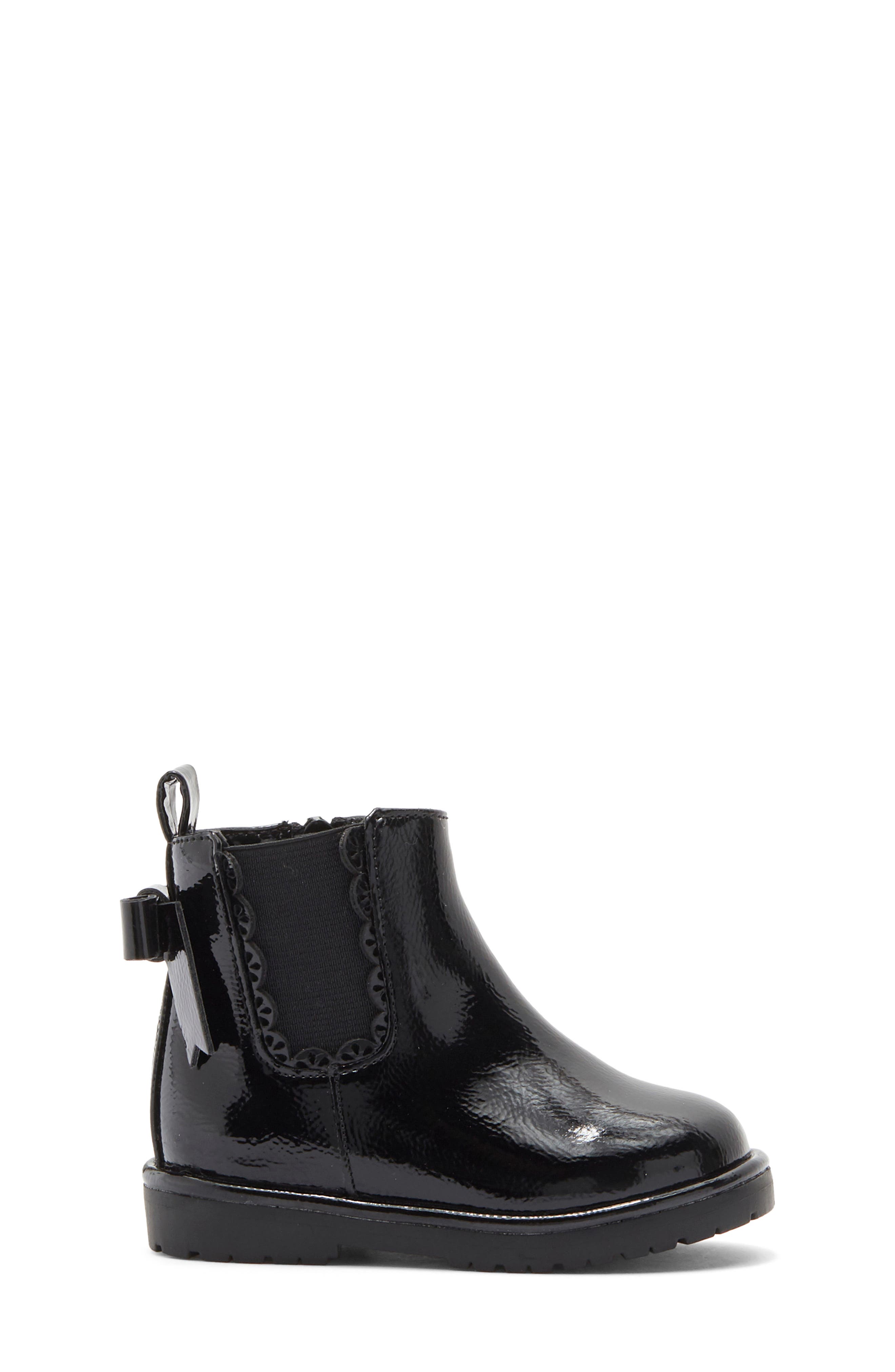 Kids' Bronwyn Bow Chelsea Boot, Alternate, color, BLACK