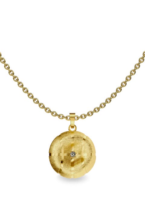 The Basketball Leaking Ball Diamond Necklace