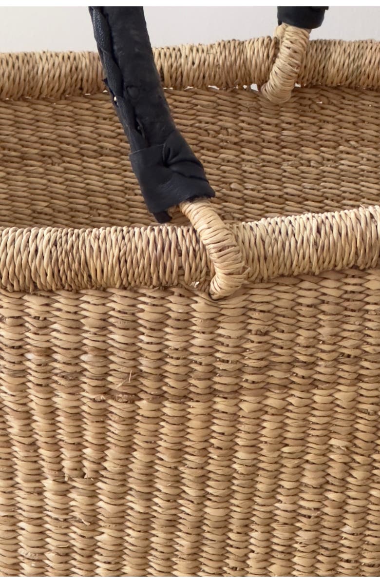 Mbare Handwoven Double Weave Oval Market Basket, Alternate, color, Natural