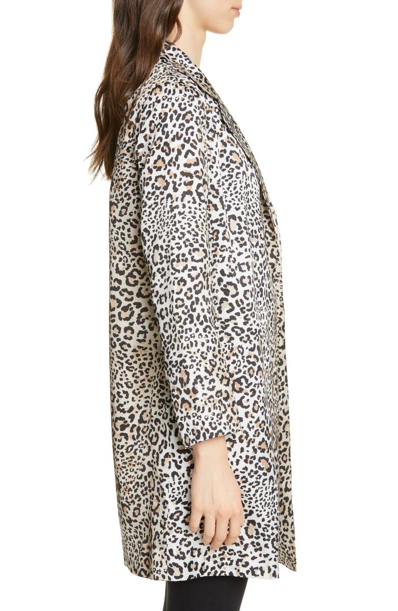 Helene Berman Leopard Print Longline Jacket, Alternate, color,