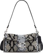 COACH Tabby 26 Snake Beaded Shoulder Bag
