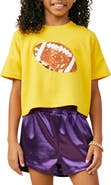 Hayden Girls Kids' Gameday Football Sequin Graphic Tee