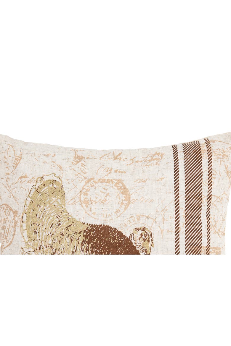 Thanksgiving Turkey Printed Accent Throw Pillow 18" x 18", Alternate, color, Beige