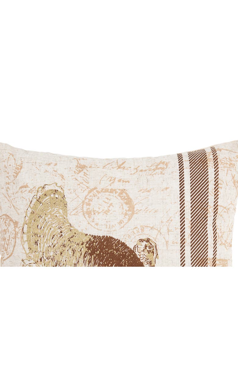 C&F Home Thanksgiving Turkey Printed Accent Throw Pillow 18" x 18", Alternate, color, Beige