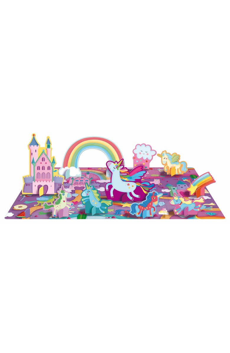 Sassi Q Box Unicorns Read Play Learn 40 Piece Puzzle Set, Alternate, color, Multicolored
