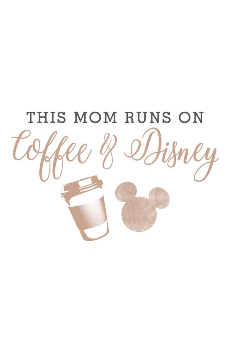 Mickey & Friends Women's Mickey & Friends This Mom Runs On Coffee  Graphic T-Shirt, Alternate, color, White