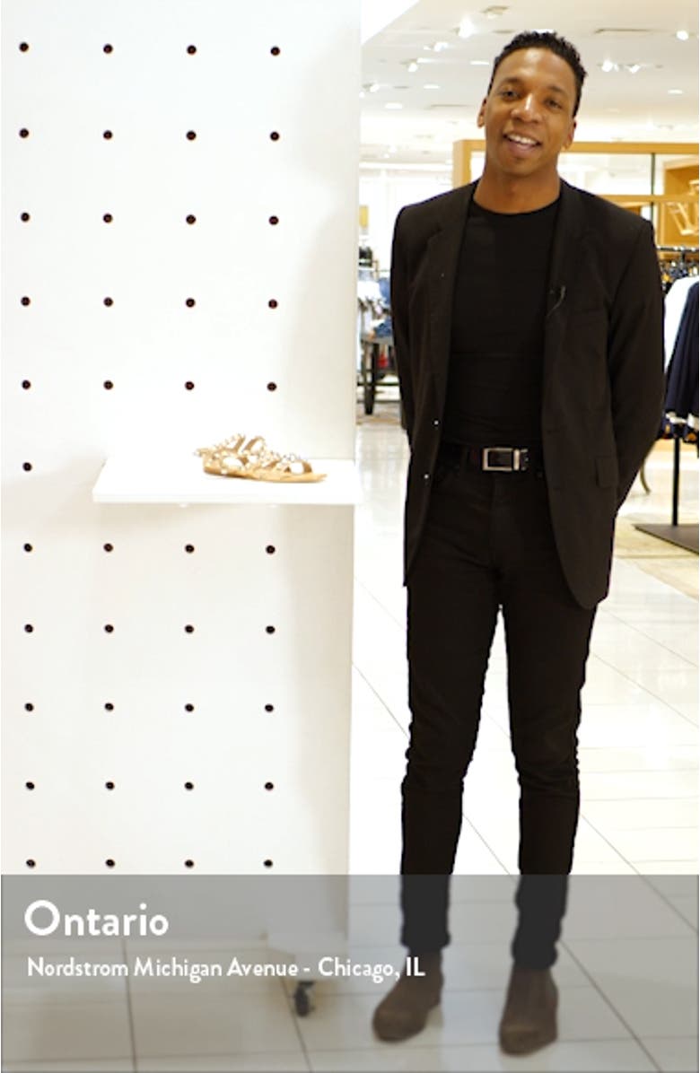 Calath-J Crystal Embellished Strappy Sandal, sales video thumbnail