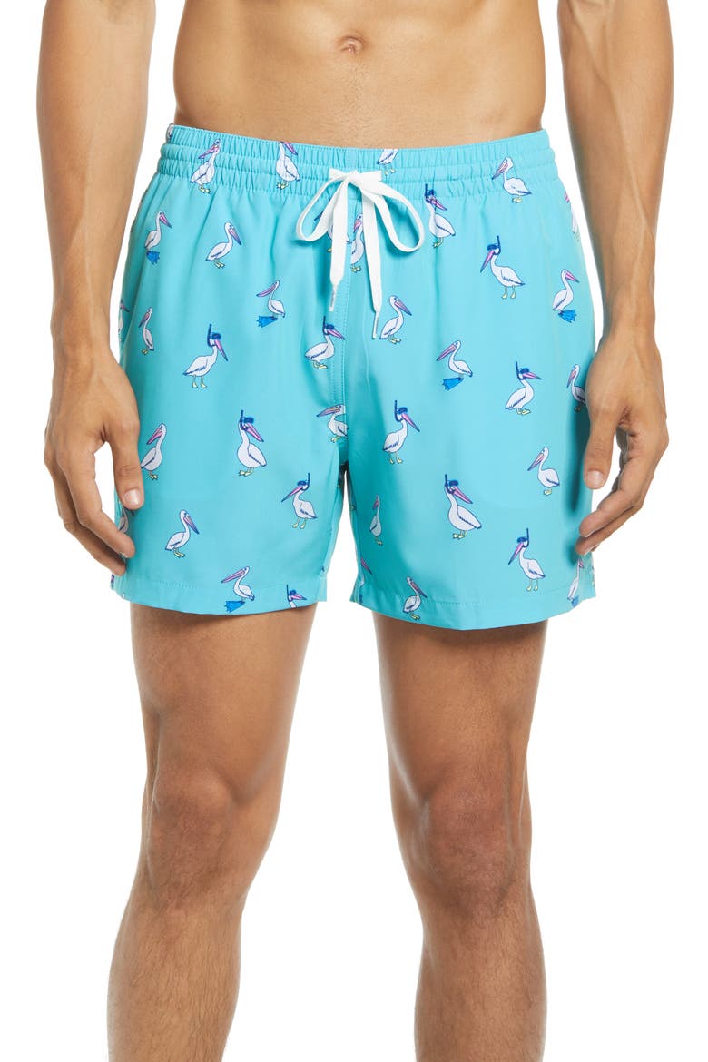 The Mine Mine Mine 5.5-Inch Swim Trunks, Main, color, TURQUOISE/ AQUA