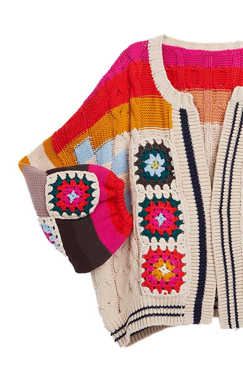 SAACHI Colorful Crochet Cardigan, Alternate, color,