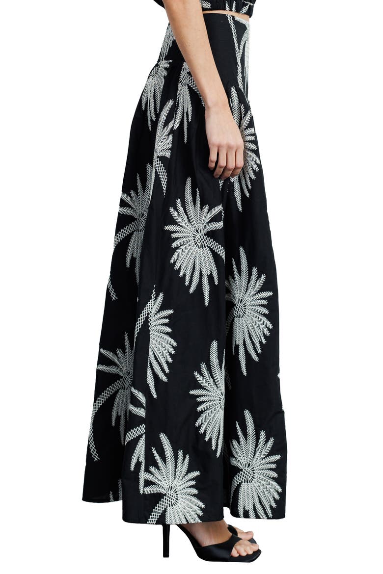 Maeve Print Maxi Skirt, Alternate, color, BLACK