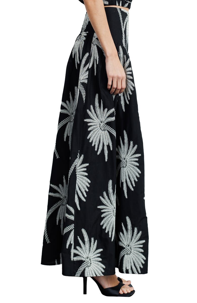 CIEBON Maeve Print Maxi Skirt, Alternate, color, Black