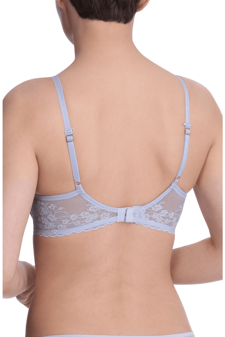 Cherry Blossom Lace Plunge T-Shirt Bra, Alternate, color, Glacier Blue