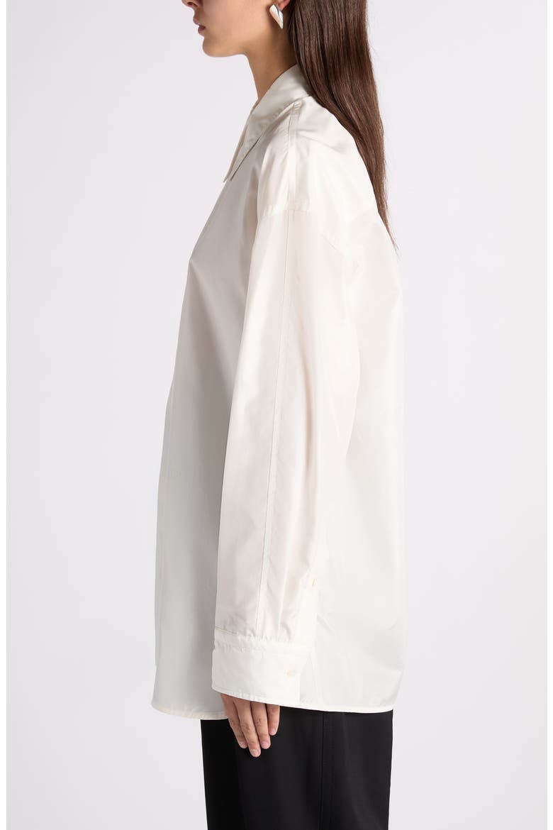 Oversize Cotton Button-Up Shirt, Alternate, color, 9107 PARCHMENT