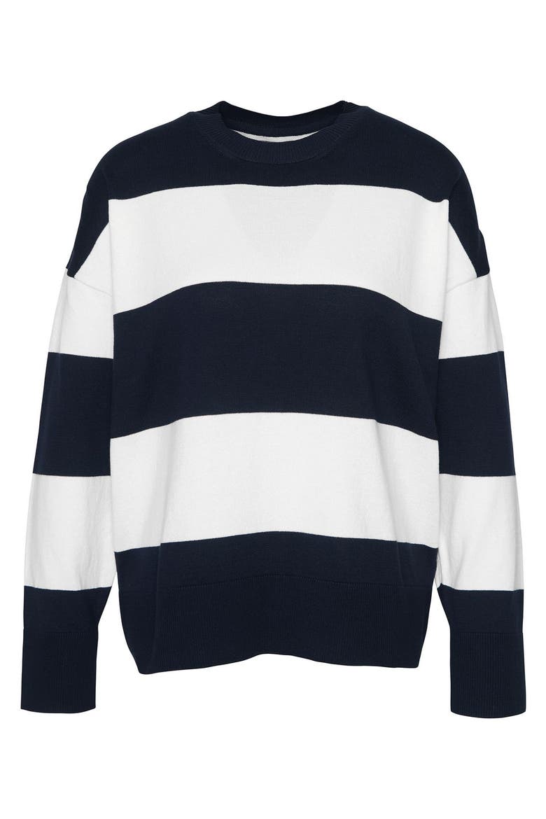 Bradley Stripe Long Sleeve T-Shirt, Alternate, color, NAVY STRIPE