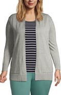 Lands' End Long Sleeve Open Long Cardigan Sweater