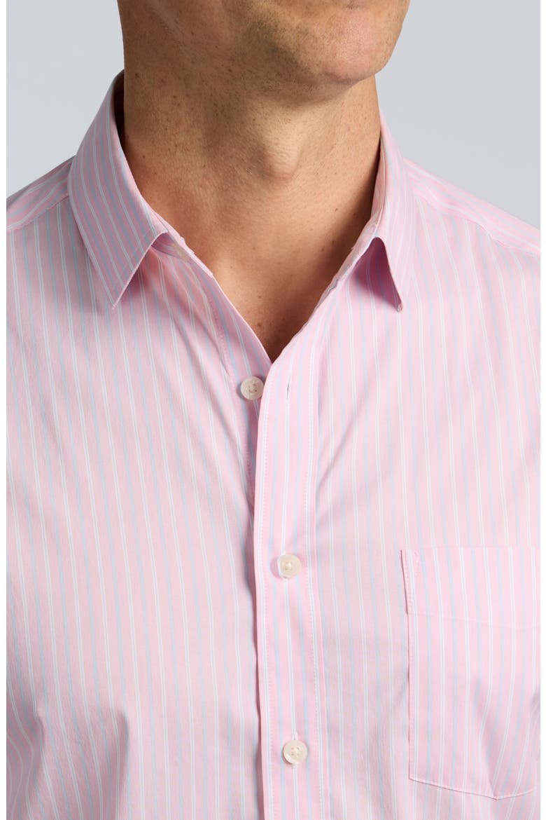 CottonTek Performance Button-Up Shirt, Alternate, color, PINK