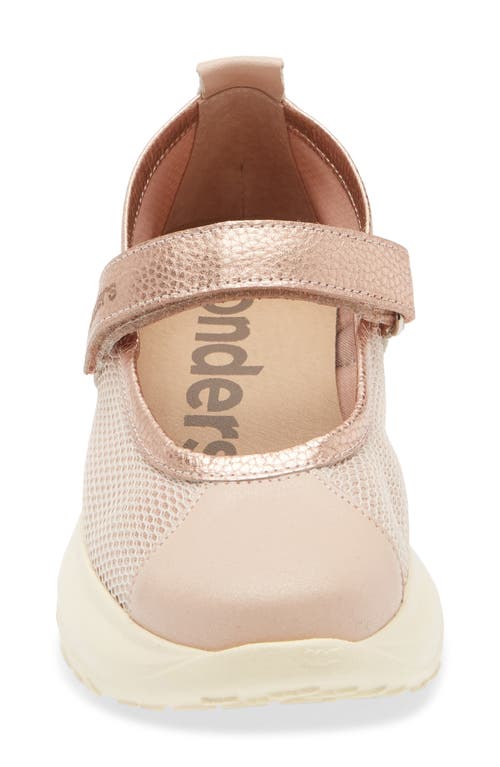 Wonders Mesh & Leather Flat In Palo/rame