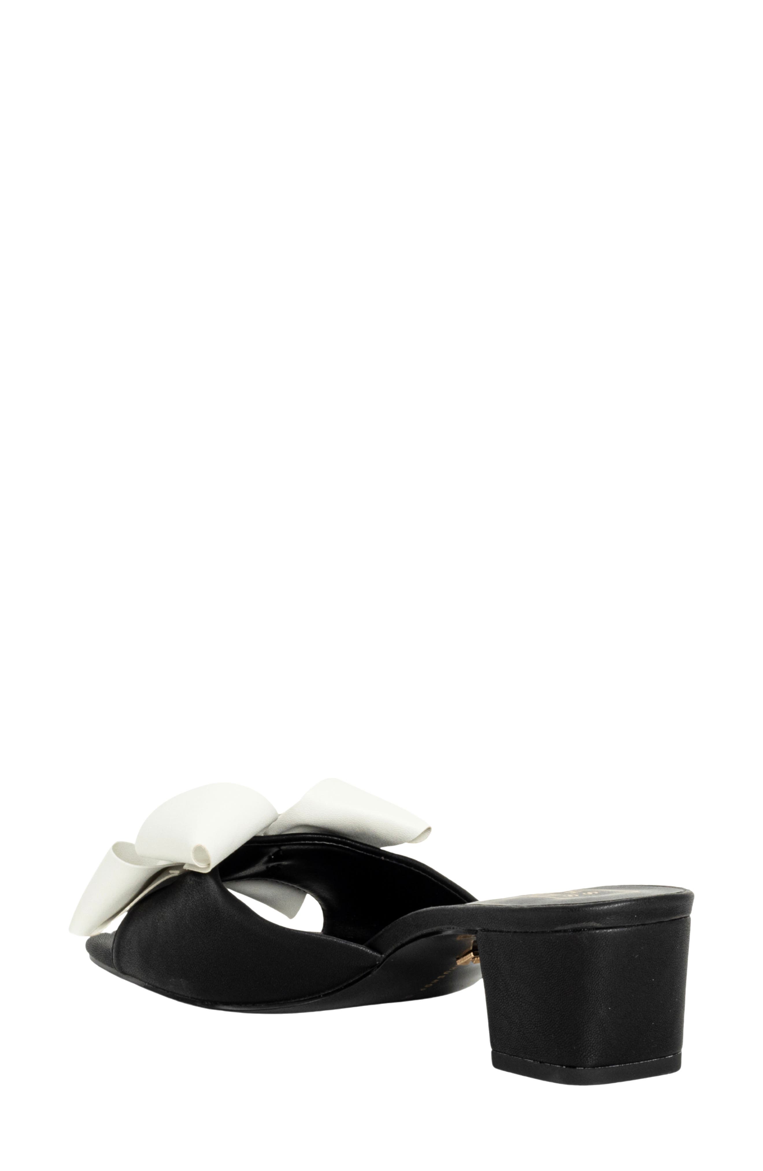 SHUSHOP Flora Slide Sandal, Alternate, color, Black And White