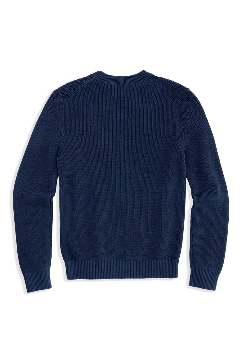 Kids' Garment Dye Crewneck Sweater, Alternate, color, NAUTICAL NAVY
