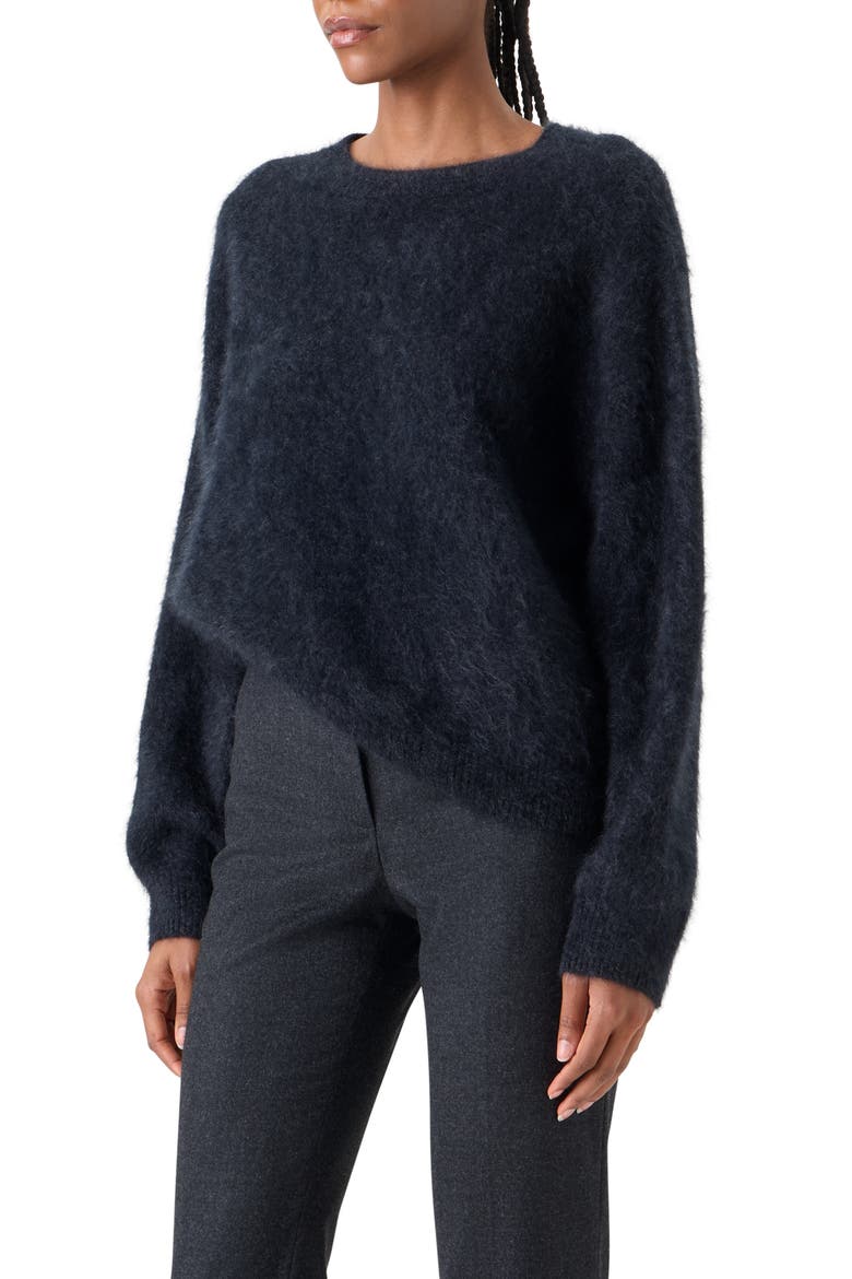 Cloud Brushed Cashmere Sweater, Alternate, color, CHARCOAL
