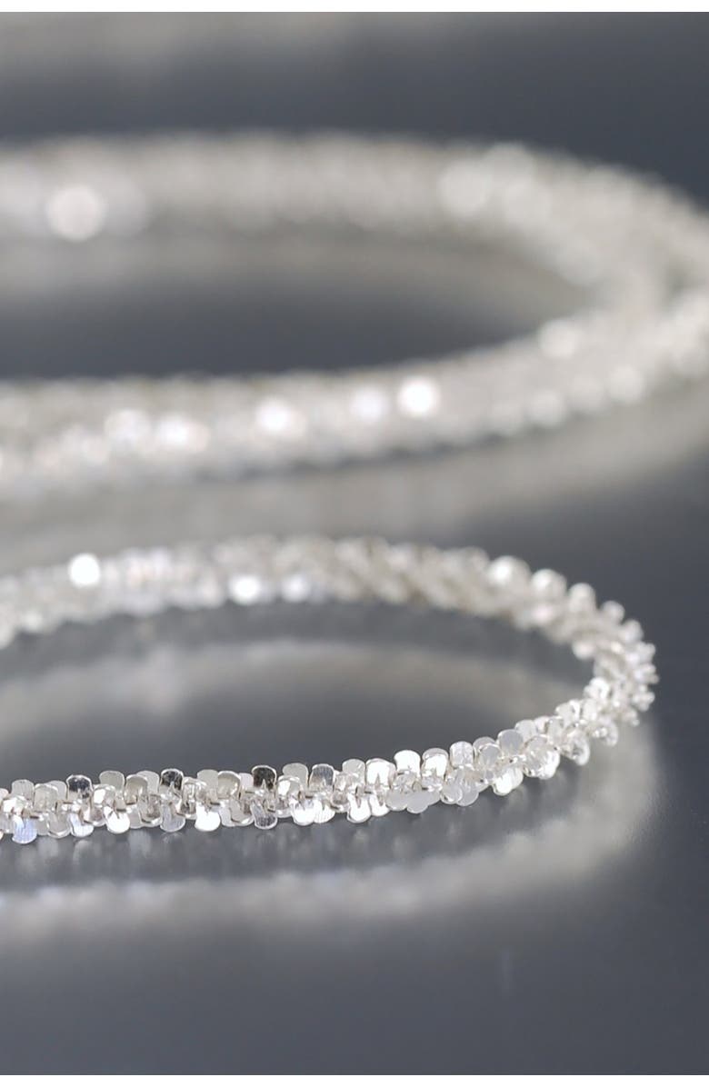 BEST SILVER Sterling Silver Twisted Chain Necklace, Alternate, color, Metallic