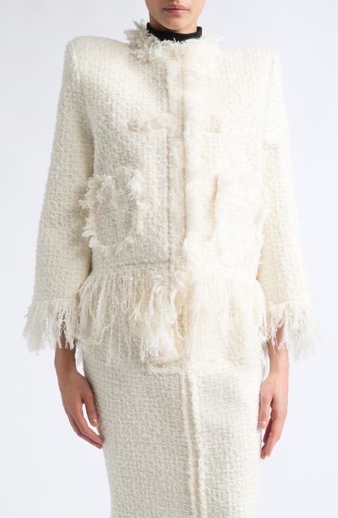 Fringe Tweed Jacket
