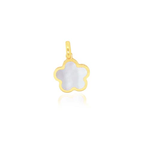 Mother of Pearl Flower Charm