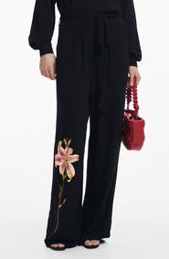 Desigual Lirio Floral Print Wide Leg Jumpsuit